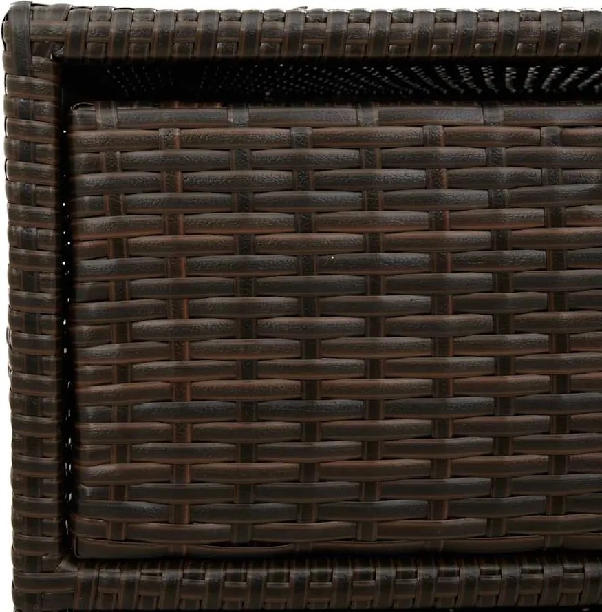 vidaXL barna polyrattan kerti tárolószekrény 55 x 59 x 69 cm