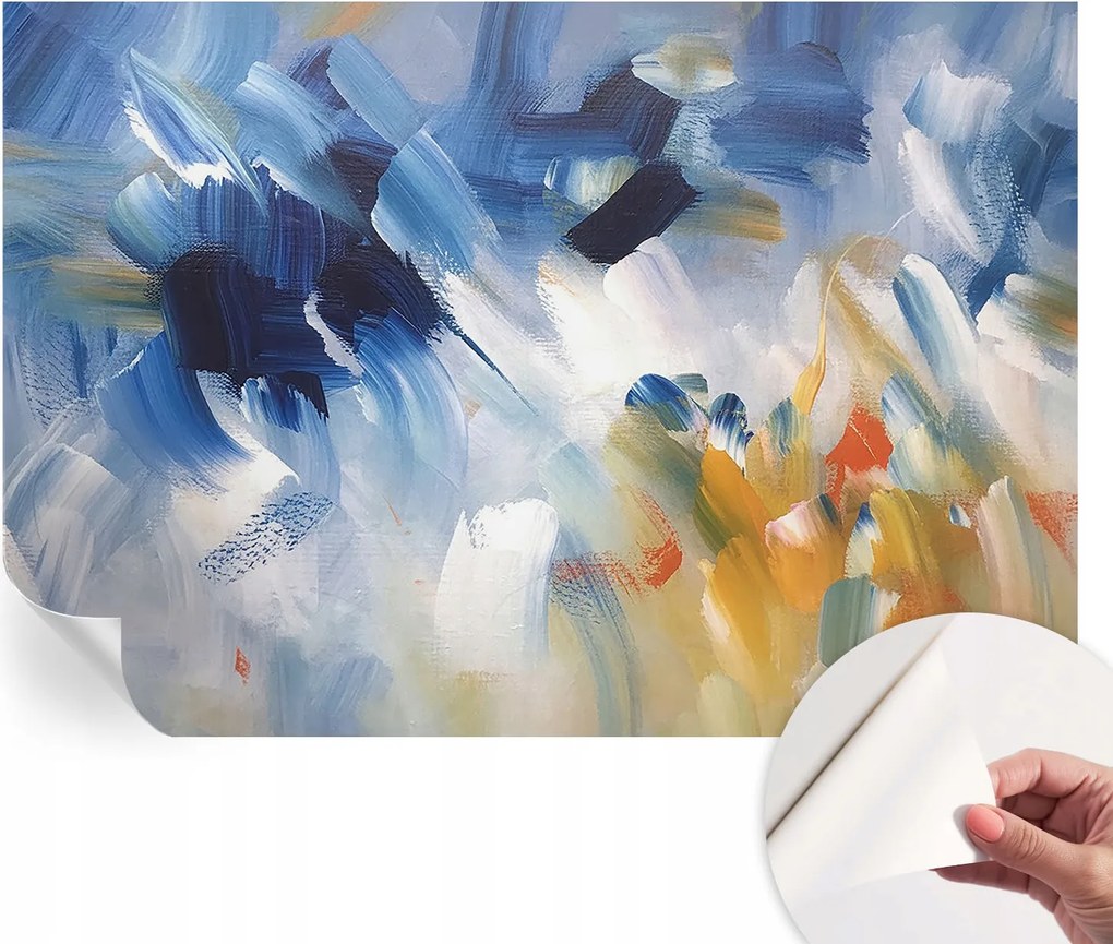 Mosható öntapadós fotótapéta étkezőbe Színes húzások 152x104