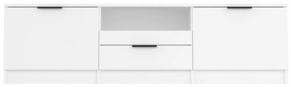 fehér, préselt fából készült TV-szekrény 140 x 35 x 40 cm