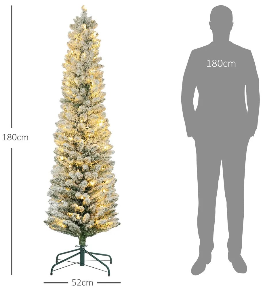 Műfenyő 180 cm, 150 LED-fénnyel és 329 ágvéggel, beltéri