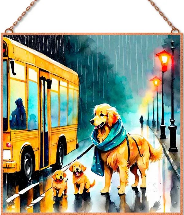 Buszra Várva üvegkép, falikép