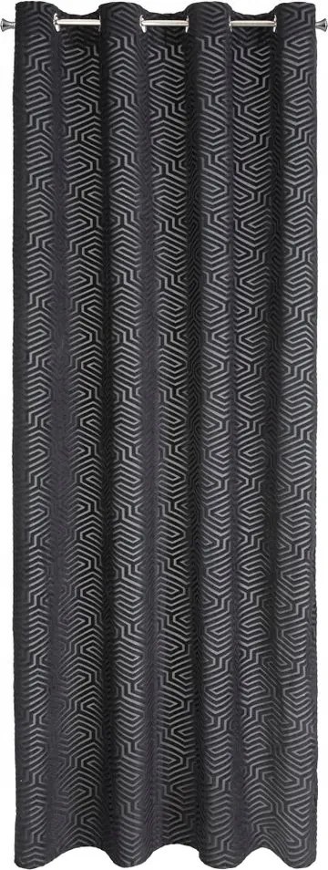 Függöny huzat Inga 140x250 fekete