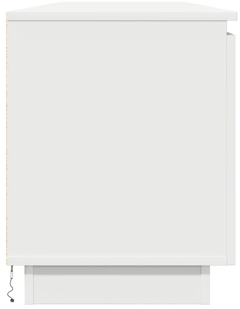 TV szekrény LED világítással Fehér 180x38x49 cm Mérnöki Fa