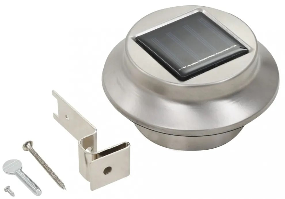 12 db fehér kerek kültéri napelemes LED lámpa 12 cm