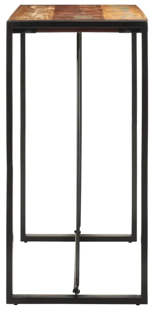 Tömör újrahasznosított fa bárasztal 110x55x110 cm