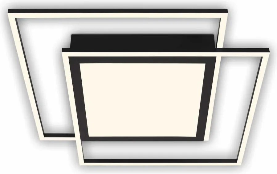 Brilo - LED mennyezeti lámpa 2xLED/16W/230V + LED/19W 51,5x51,5 cm fekete