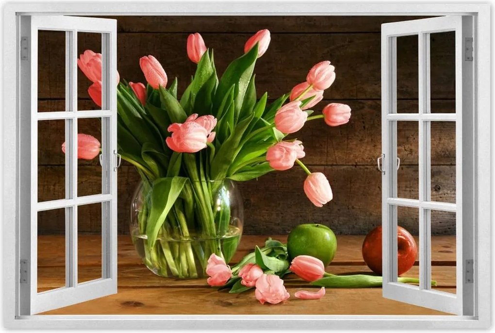 Poszter 60x40 Piros tulipánok