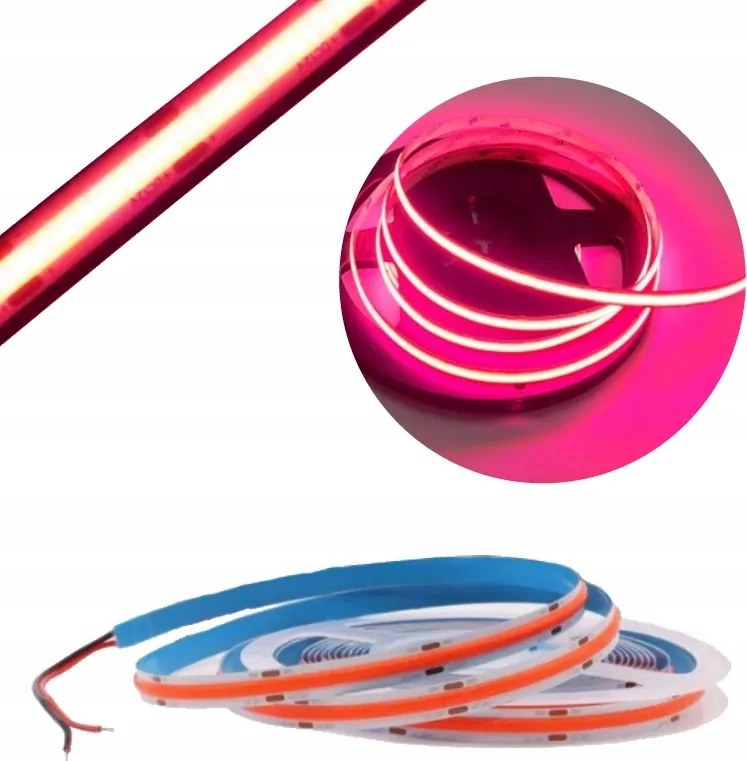 Led szalag Egyszínű Rózsaszín Fény Neon tekercs 5m Bútor háttérvilágítás 45W