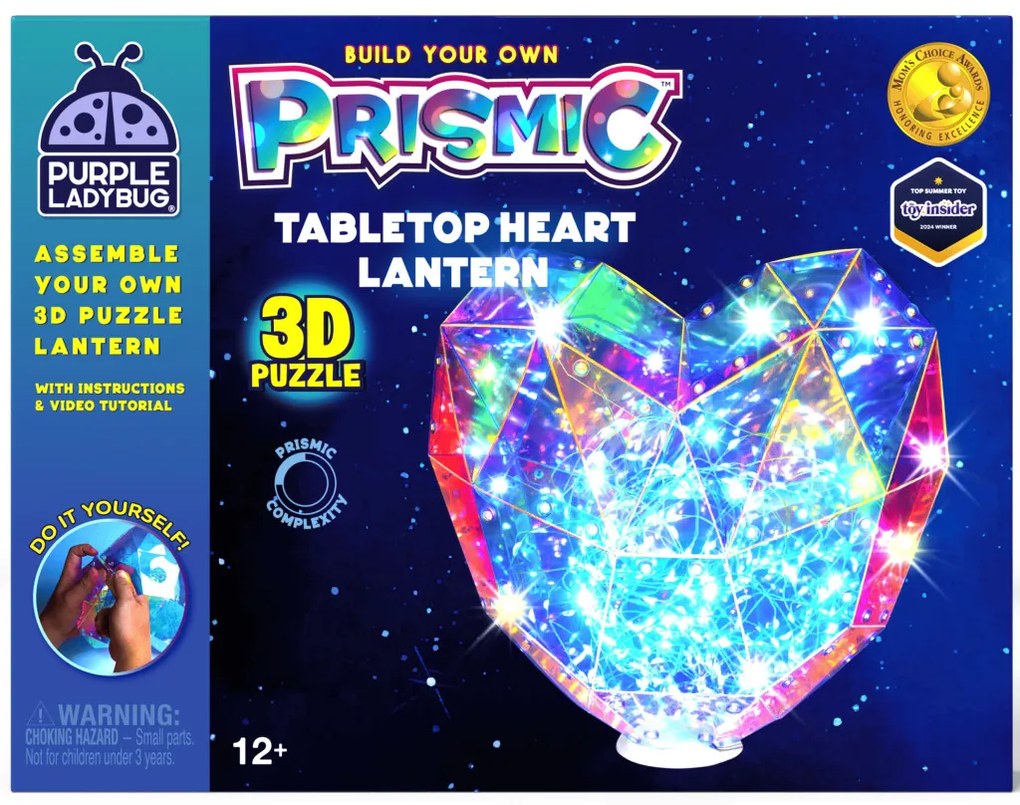 PRISMIC™ 3D Puzzle LED lámpa - Álló szív (v)