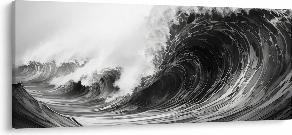Kép - Hullámok festése (120x50 cm)