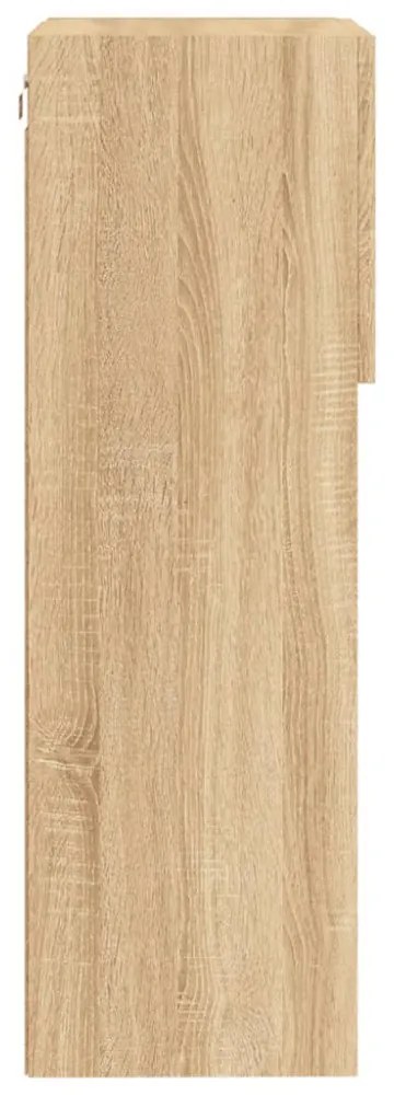 sonoma tölgy színű TV-szekrény LED-lámpákkal 40,5x30x90 cm