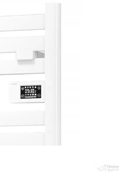 Erga Pago, elektromos radiátor 540x960 mm digitális termosztáttal, 500W, matt fehér, ERG-LAV-GRZE-E-ALU-960540-WH