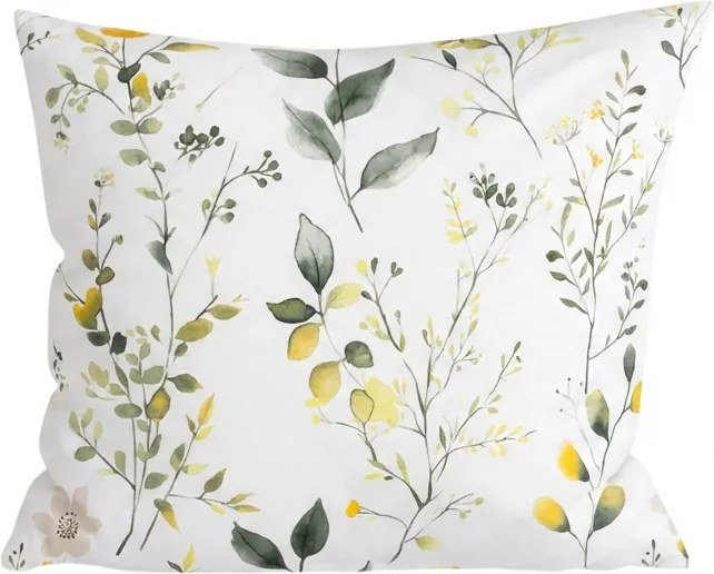 Mikroszálas párnahuzat CITRUS GARDEN 45x45 cm, fehér