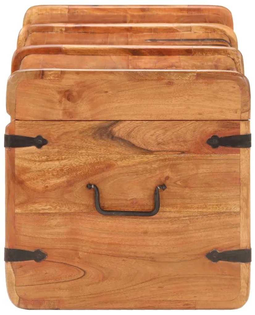 tömör akácfa tárolóláda 90 x 40 x 40 cm