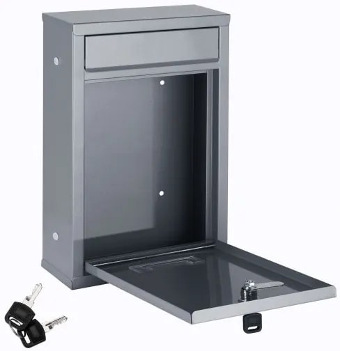 monzana® Postaláda 32x22x9 cm - ezüst