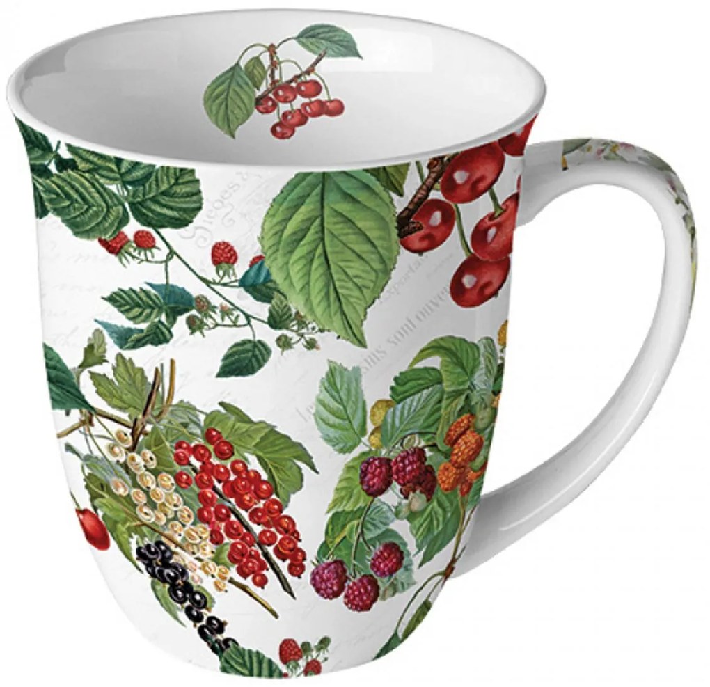 Porcelán bögre gyümölcs mintával 400 ml Fresh fruits