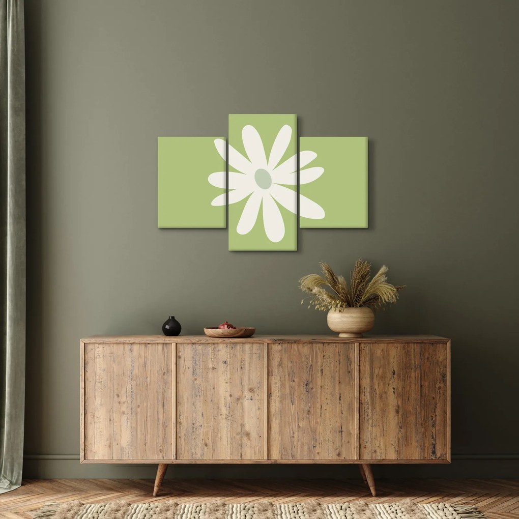 Kép - Hippik, zöld virágok N⁰2 (90x60 cm)
