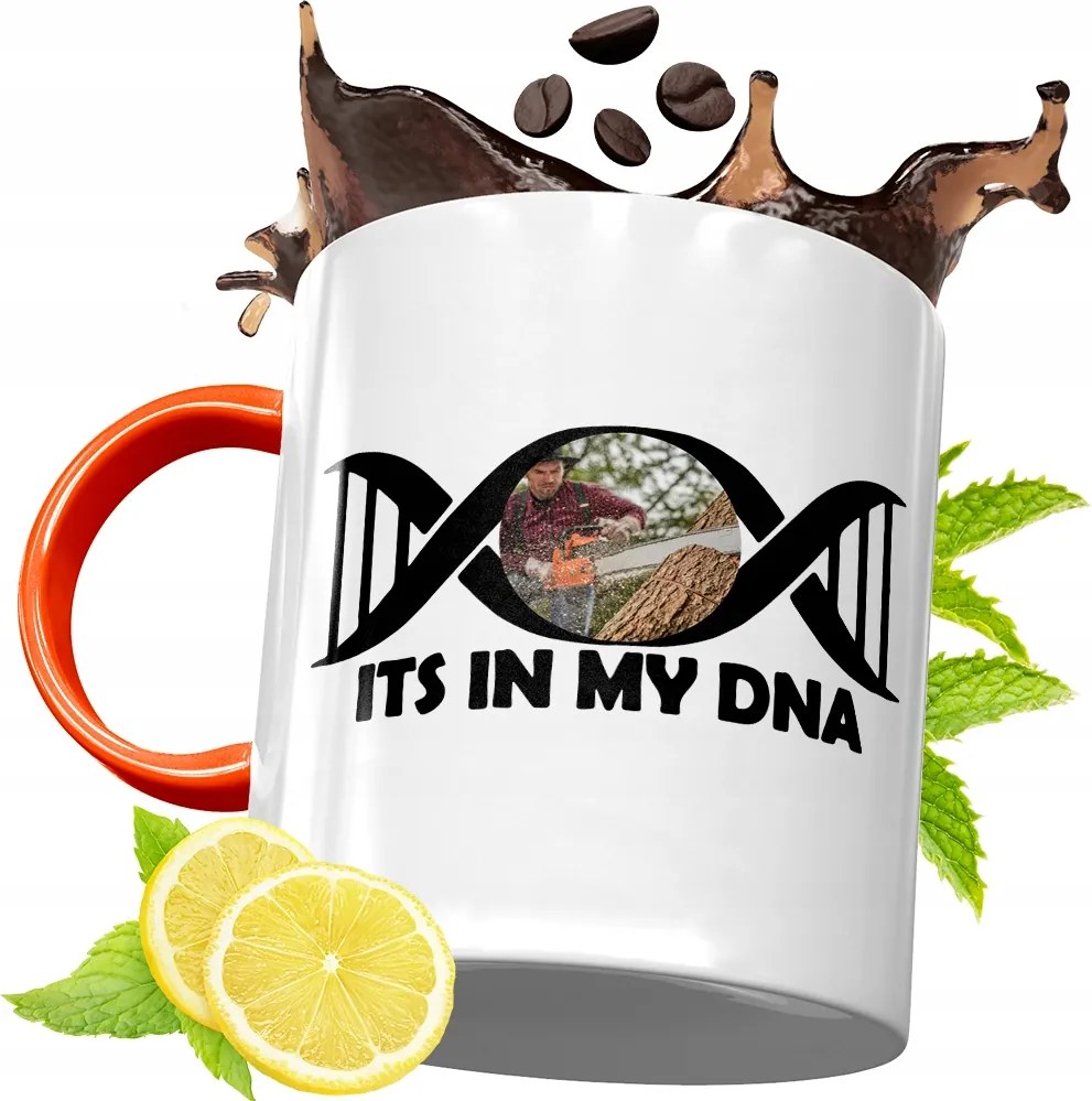 Narancssárga Bögre Favágónak Ajándék fényképes nyomattal