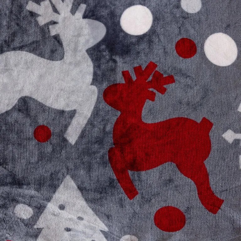 Karácsonyi mikroplüss pléd CHRISTMAS MAGIC szürke Méret: 200 x 220 cm