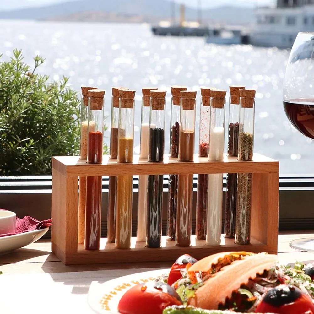 Fűszertartó készlet 12 db-os állvánnyal – Hermia