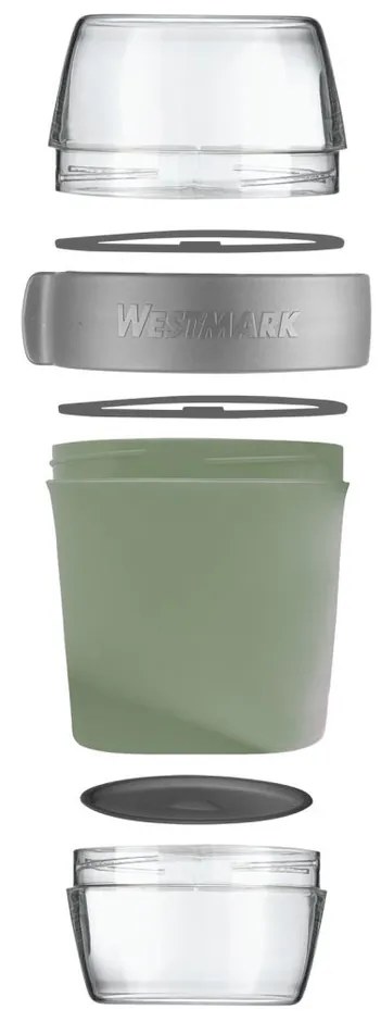 Westmark Háromrészes ételtartó edény, 1150 ml, mentazöld