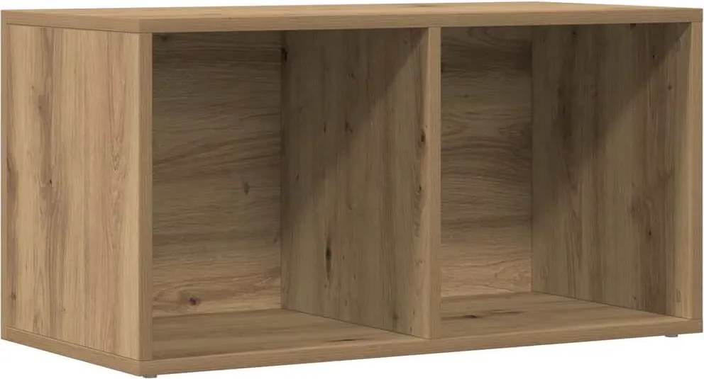 vidaXL LP kézműves tölgy színű szerelt fa tárolódoboz 69,5x34x36 cm
