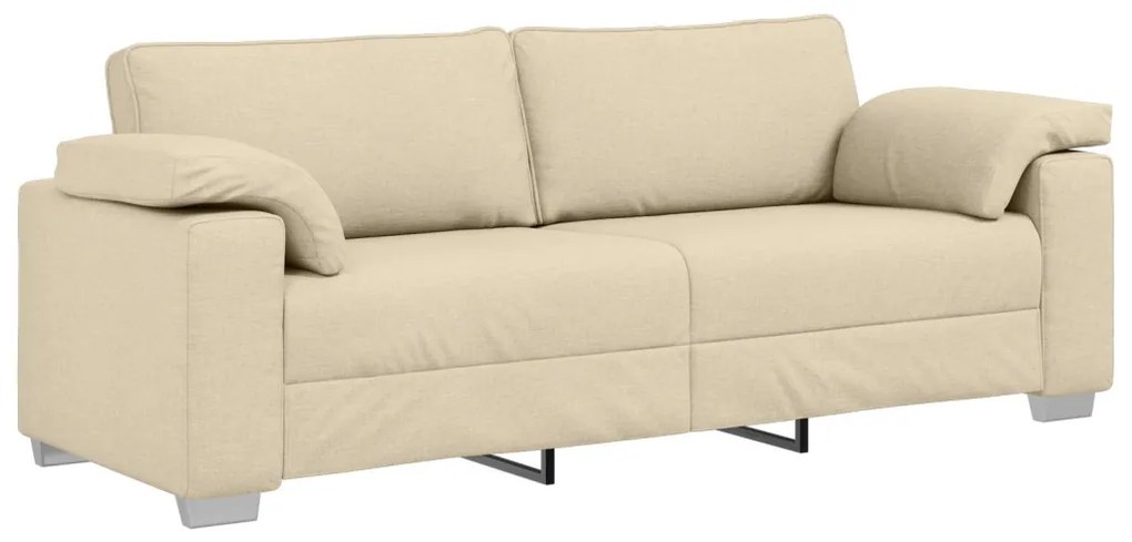 vidaXL Kanapé Krém 219 x 77 x 82 cm szövet