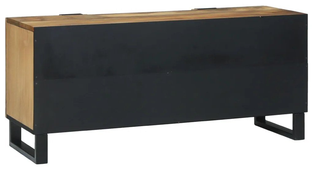 TV szekrény, 105x33.5x46 cm, natúr tömör mangófából és mérnöki fából.
