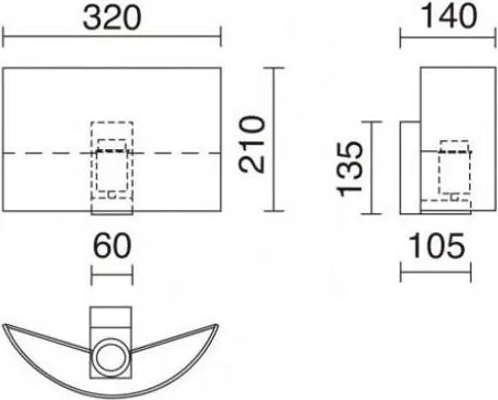 Novolux AMSTERDAM 909C-G05X1A-35-CB Fali lámpa 1x40W/E27 IP20