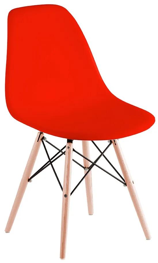 4 db modern szék beltérre, vagy kültérre - piros