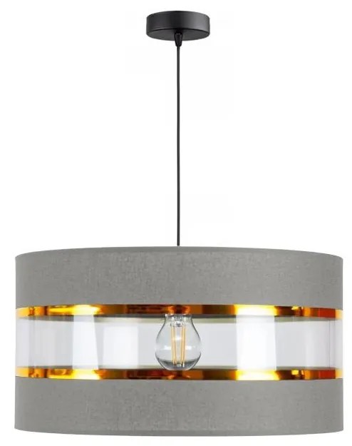 Csillár zsinóron LIND 1xE27/60W/230V szürke