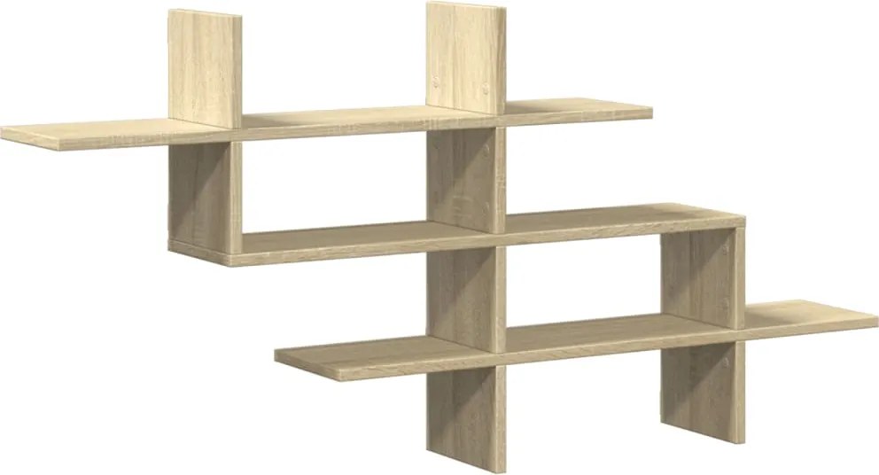 vidaXL sonoma tölgy színű szerelt fa fali polc 124,5 x 18 x 60,5 cm