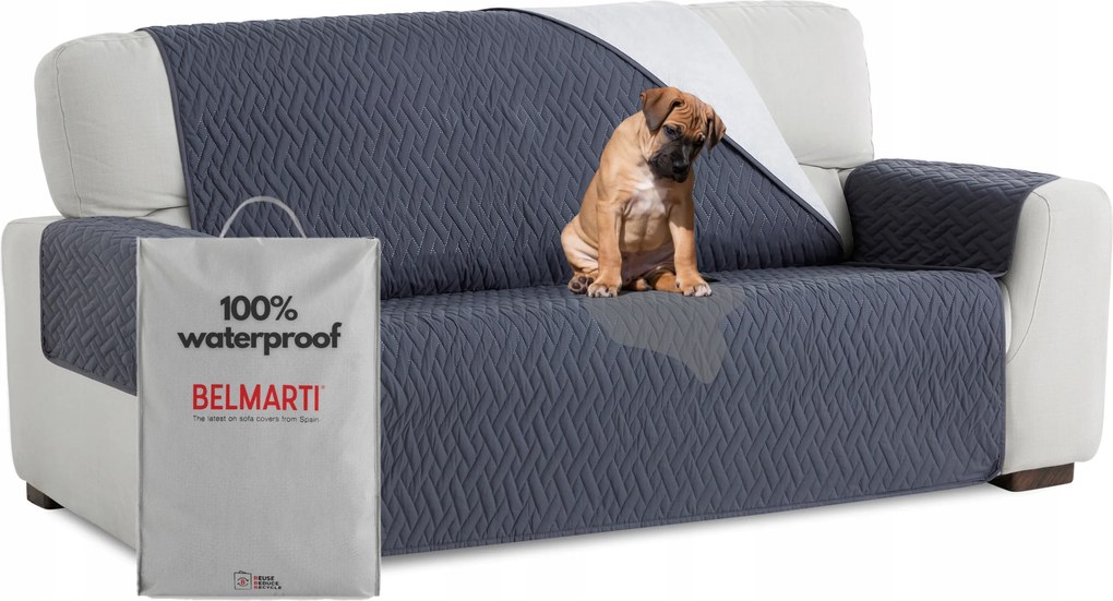 Vízálló ágytakaró háromszemélyes kanapéhoz teflon védő szürke 180 cm