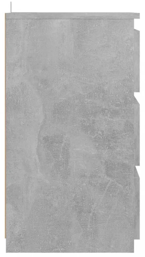 2 db betonszürke szerelt fa éjjeliszekrény 40 x 35 x 62,5 cm