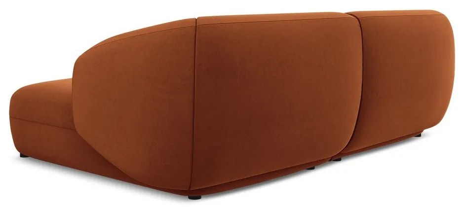 Narancssárga bársony sarokkanapé (jobb oldali) Moana – Makamii