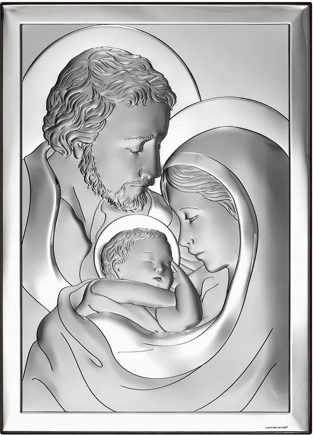 Ingyenes gravírozás Ezüst Kép Szent Család képe ajándékba
