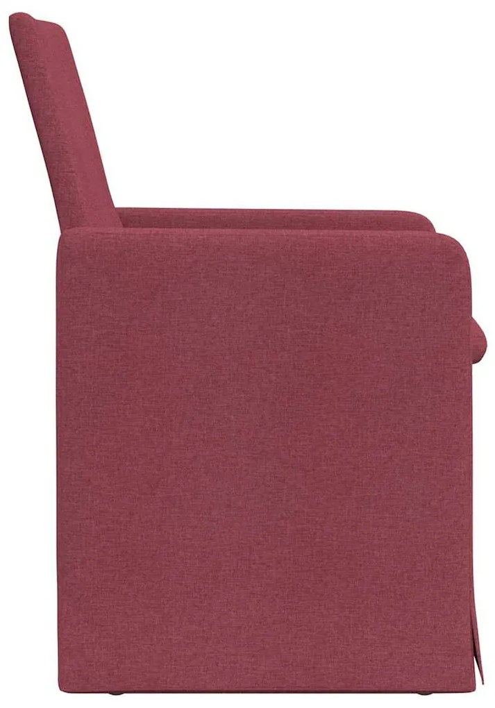 Étkező Székek 2 pcs bordó 57 x 67 x 95 cm szövet