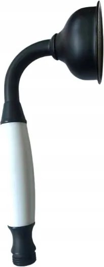 Zuhanyfej zuhanyhoz Retro Vintage fém Fekete Matt Fekete