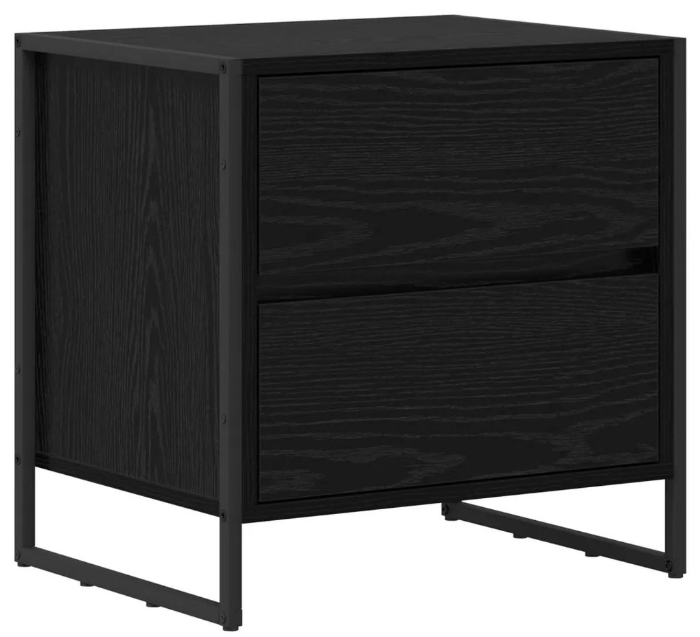 Éjjeli asztal fiókkal Fekete tölgy 50 x 39.5 x 50 cm Faanyag