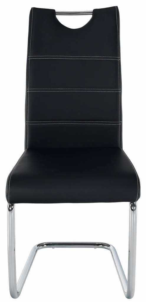 Étkezőszék Abalia New (fekete + króm). 808094
