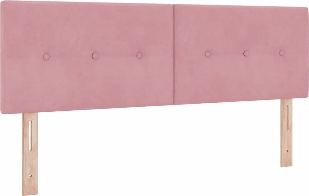 vidaXL Fejtámla Rózsaszín 160 cm Bársony