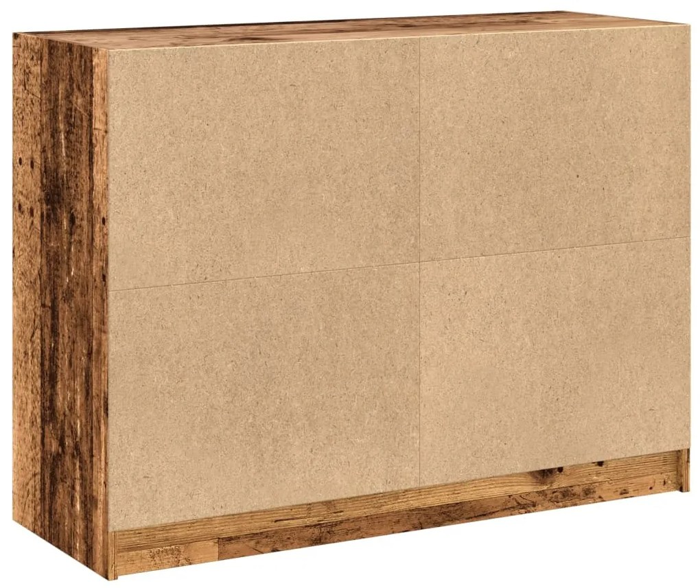 antik fa színű szerelt fa tálalószekrény 102 x 37 x 75,5 cm