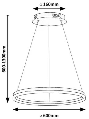 Rabalux 72301 - LED Csillár zsinóron ISAURE LED/35W/230V