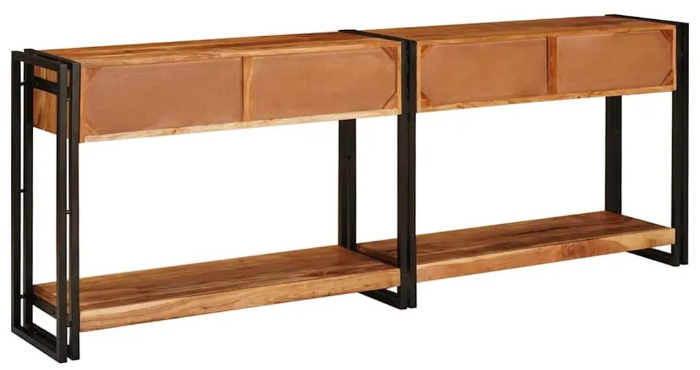 Konzolasztalok Egyéb 2 pcs Barna 200 x 33 x 75 cm Tömör akácfa