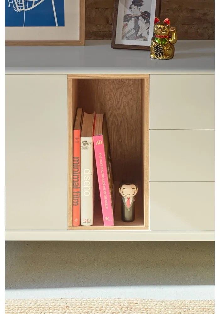 Krémszínű komód 140x76x40 cm Corvo – Teulat