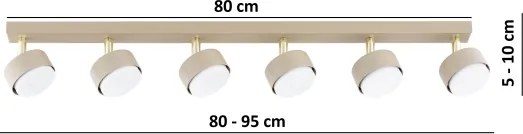 BRILAGI - LED spotlámpa MONO 6xGX53/30W/230V bézs/arany