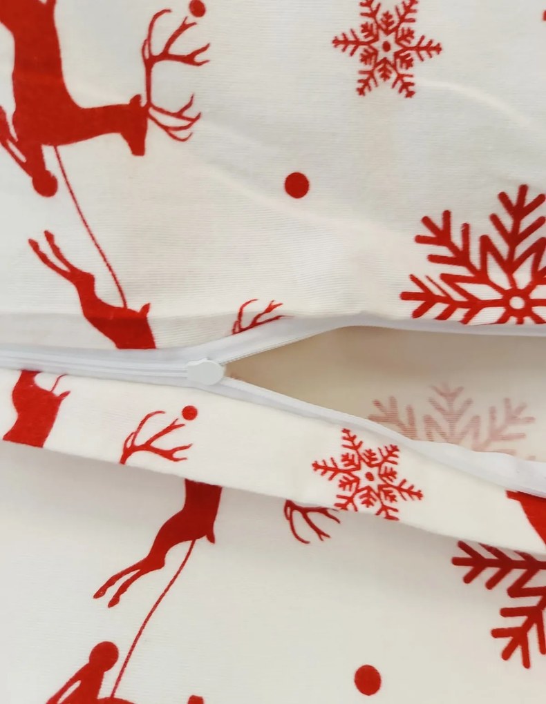 Flanel lepedők karácsonyi Christmas time piros 200x140cm+90x70cm TiaHome