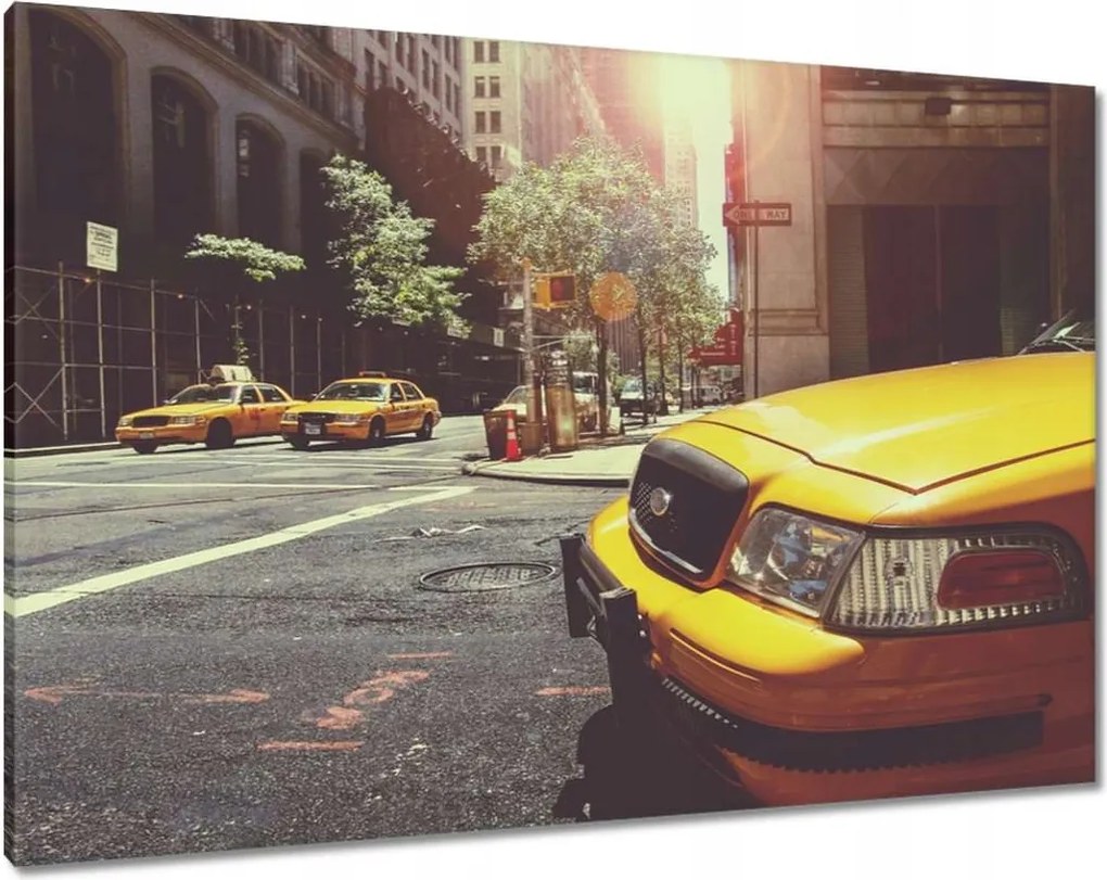 Vászonkép 100x70 Sárga taxik Taxi