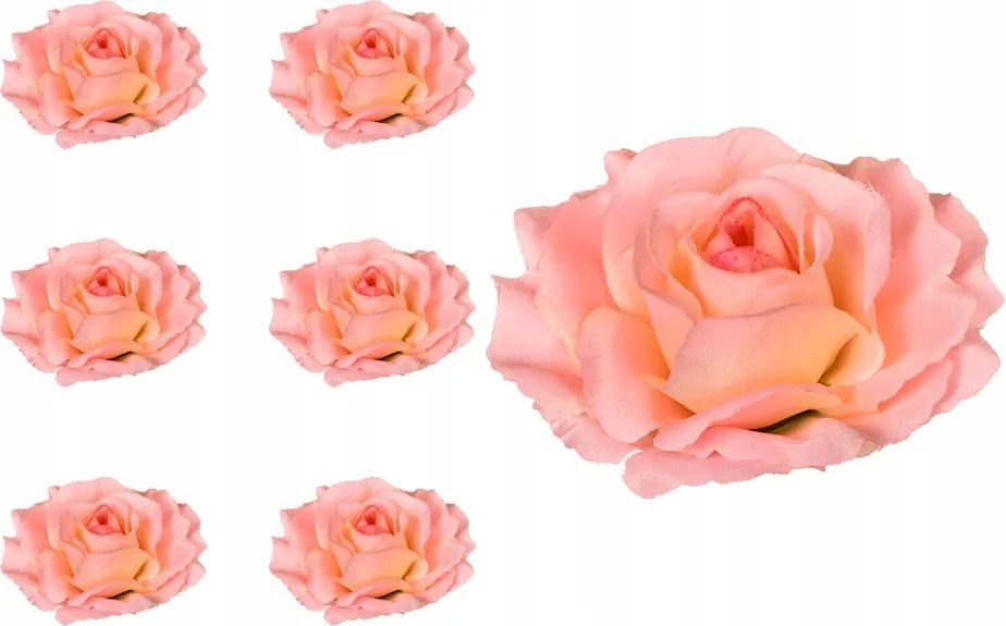 Rózsa fej Sonia rózsaszín 6PCS művirág nád