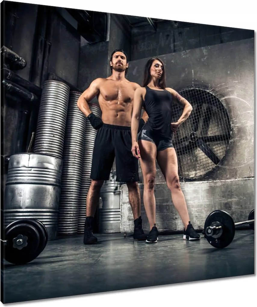 Vászonkép 80x80 Sportos pár